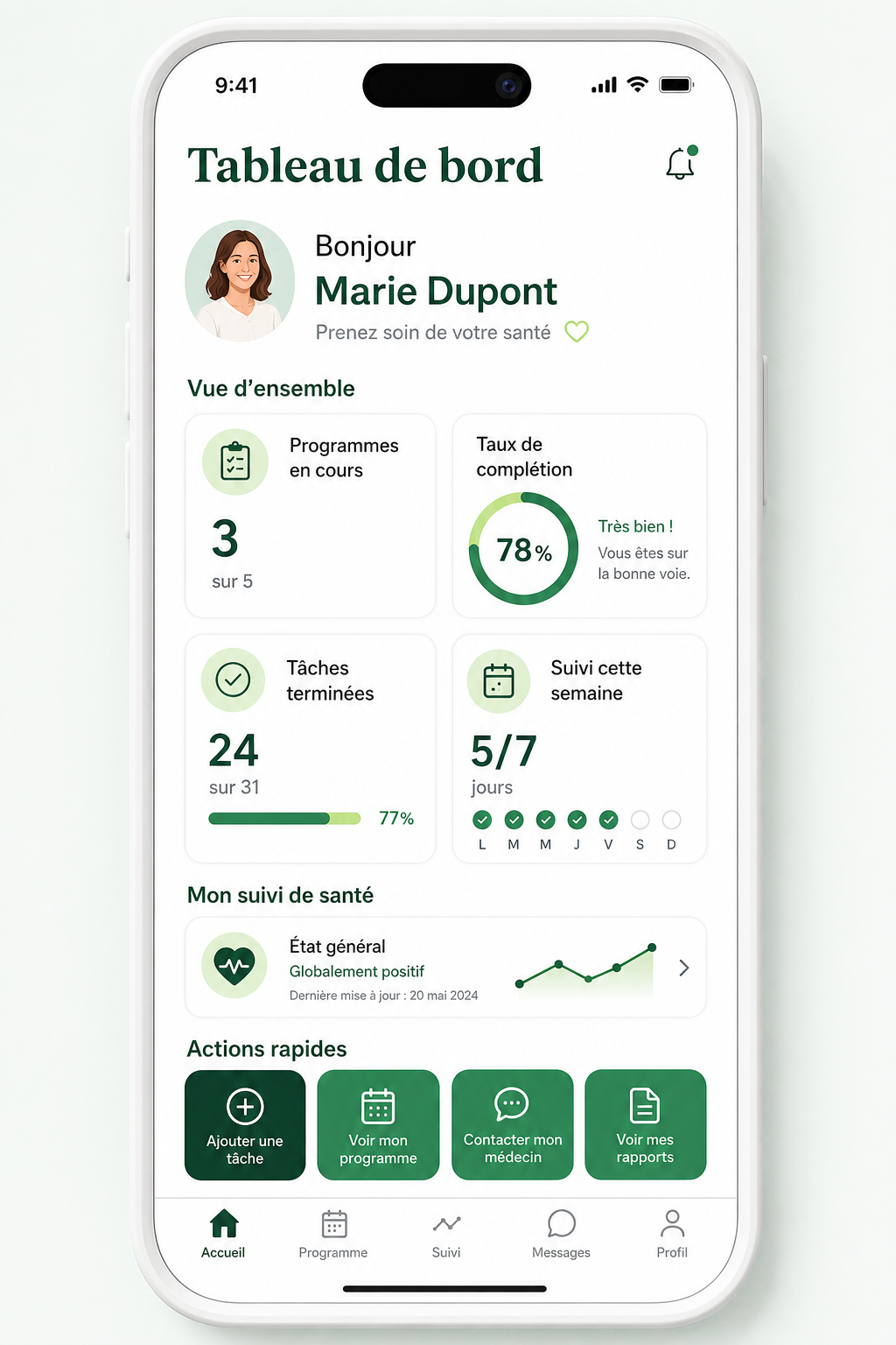 Programme personnalisé
